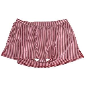 Swim by Cacique Red White Pinstripe Swim Skirt Built-in Brief Plus Size 20